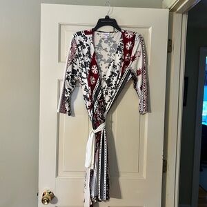 LulaRoeFloral Patterned Wrap Dress